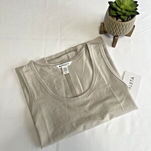 ATHLETA Essential Tank Camisole Beige Women's Pullover Stretch Size Large